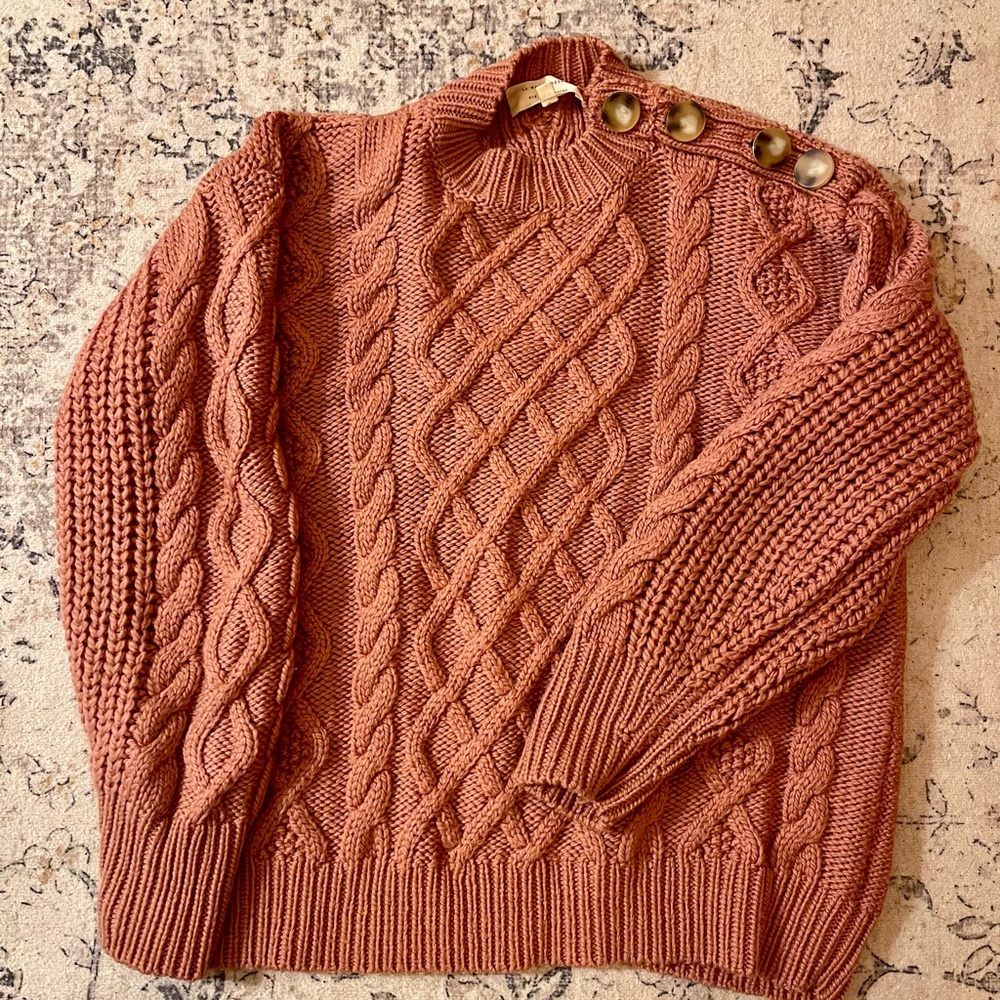 SEZANE JAMES PULL. ROSEWOOD SZ MEDIUM